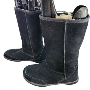 Black Suede Boots SIZE 7 EUC